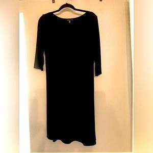 Black Eileen Fisher dress. 92%viscose, 8%lycra